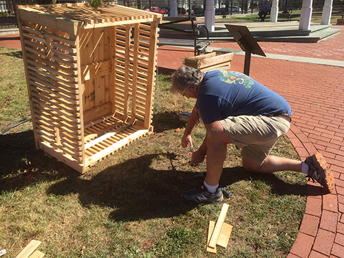 Stand being installed on Pawling Green by Greg Chadwick