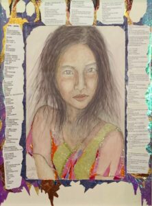 A female fighting to get out of a bad relationship.