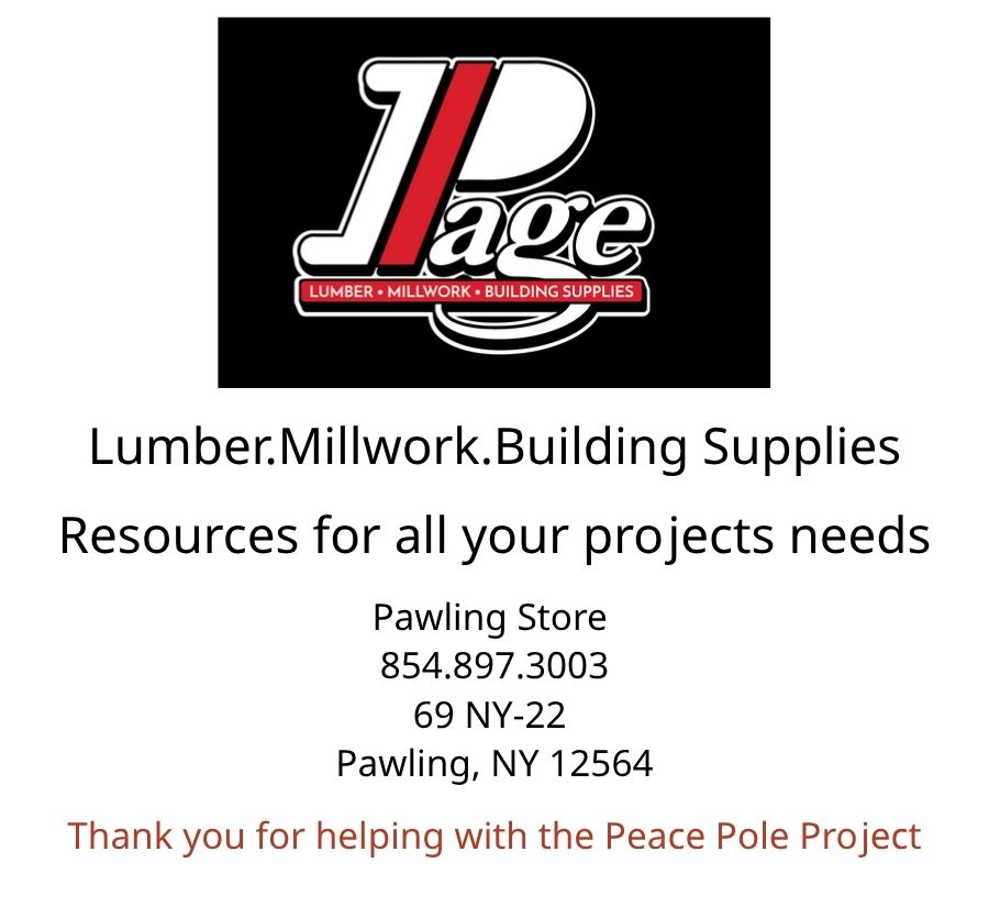 red black and white page lumber logo