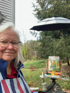 Jeanne Plekon working en plein air