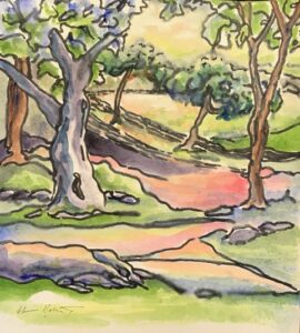 Meant to evoke the feeling of a buoyant summer afternoon at Great Hollow in the Great Swamp Watershed