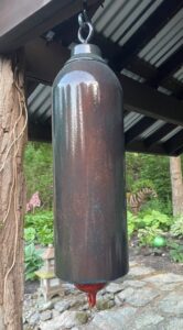 20 x7 inch Steel Bell with an antiqued green finish
