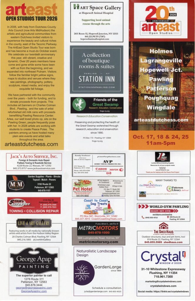 cover of brochure with information and sponsors listed