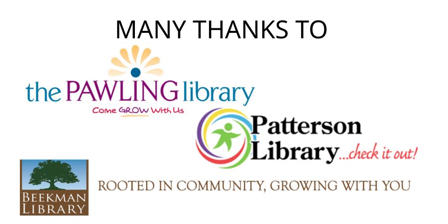 thanks to the Pawling, Patterson and Beekman Libraries 2026